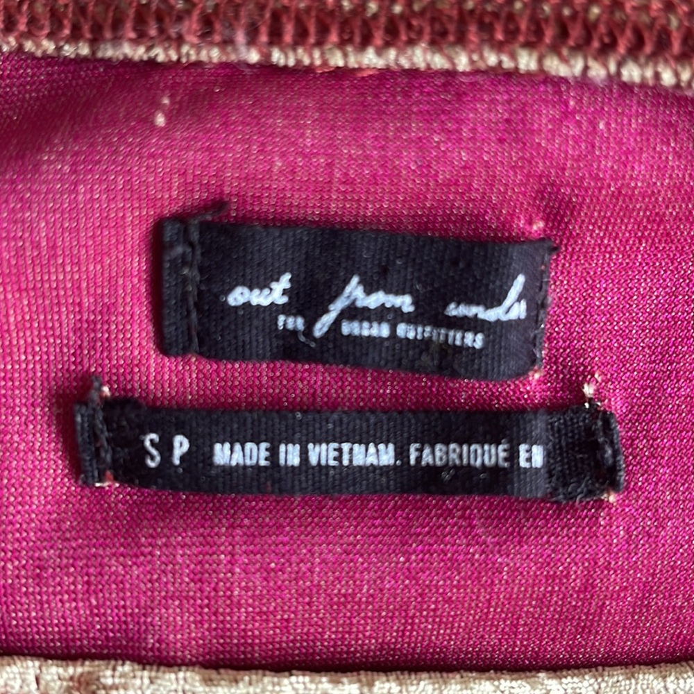 Urban Outfitters red and gold velvet bodysuit - Picture 5 of 5